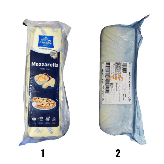 Phô Mai Mozzarella Oldenburger - Khối 2,5Kg | Nguyên Hà chuyên